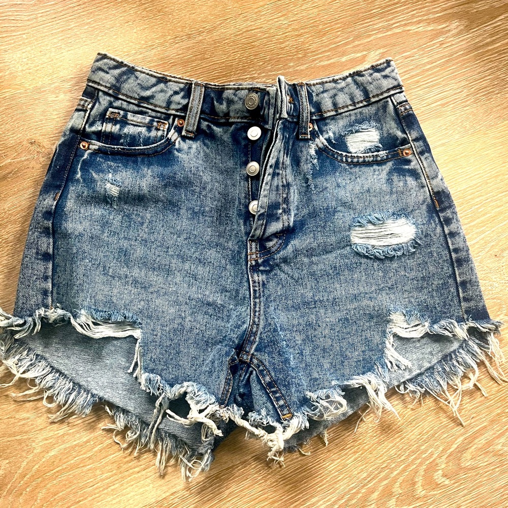 High rise Jean shorts
